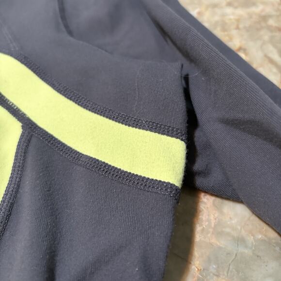 Lululemon Define Jacket Womens 12 Grey Yellow Neon Full Zip Thumb Holes Gym - Picture 3 of 9